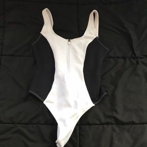 One Piece Zipper Swimsuit